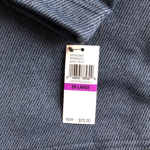 NWT Van Heusen Classic-Fit Quarter Zip Pullover Sweater, XXL - Picture 7 of 8